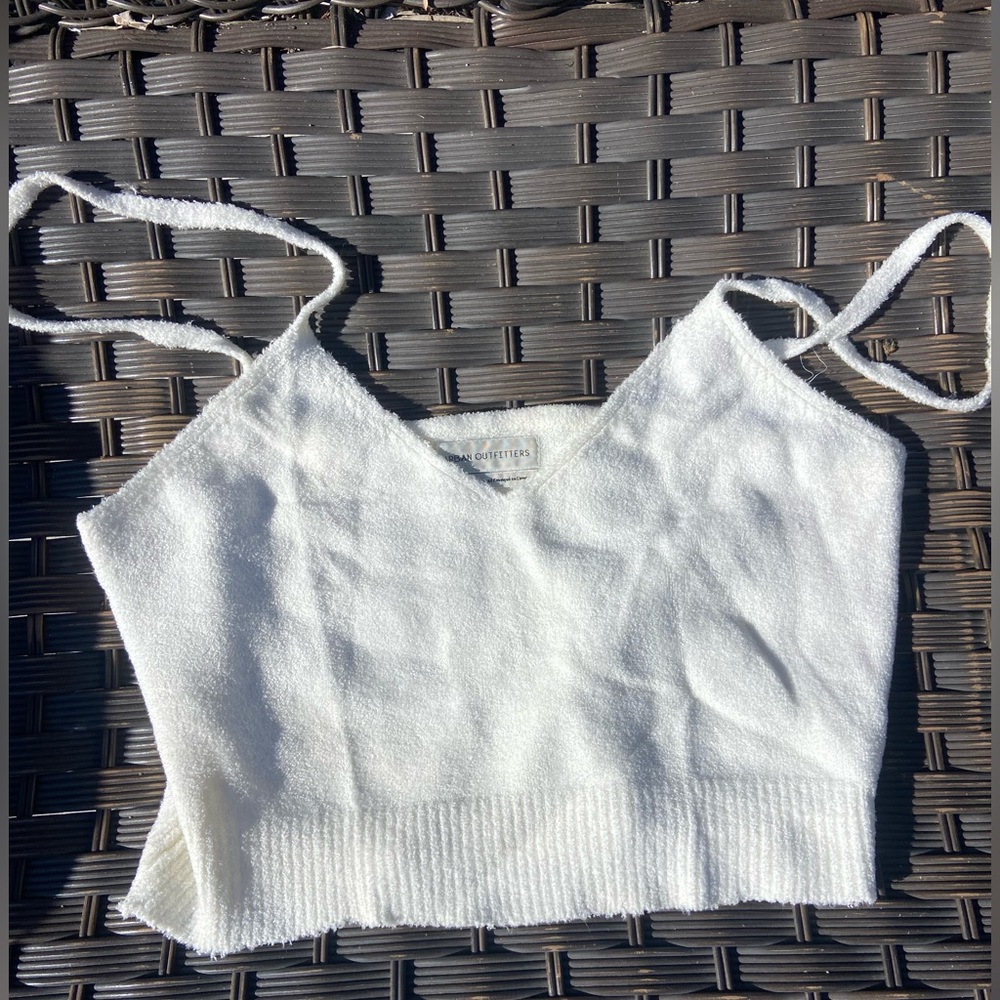 Urban outfitters white cropped tank